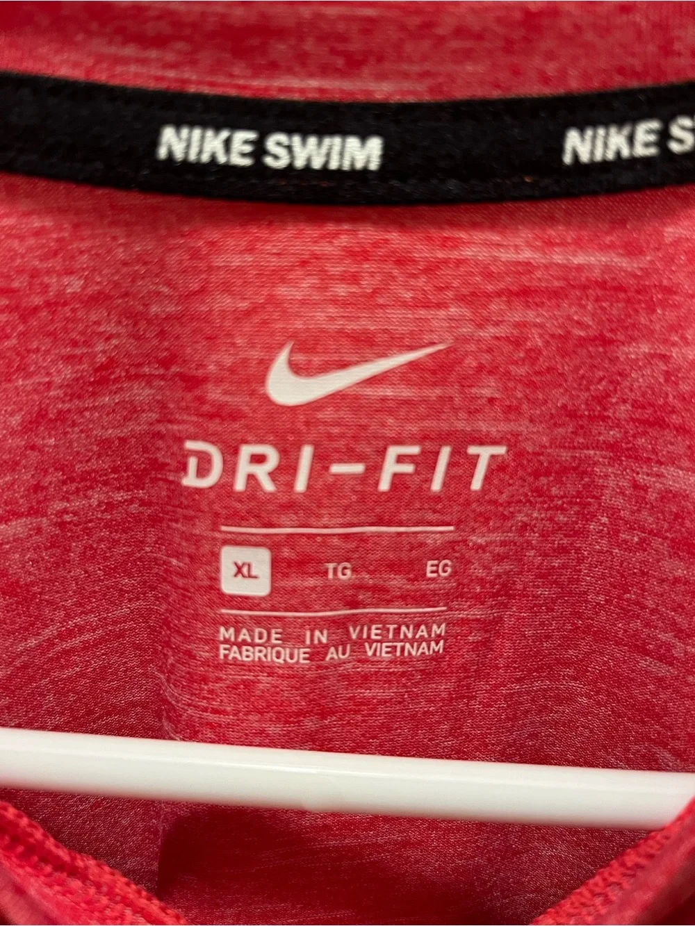 Nike Red Short-Sleeve Performance Tee with White Swoosh